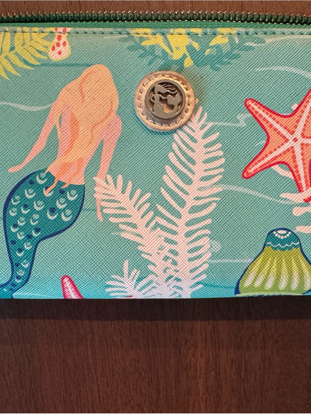 Vera Bradley Inspired (Spartina 449) Beachprint Tote and Wallet Set - Turquoise - Picture 5 of 7